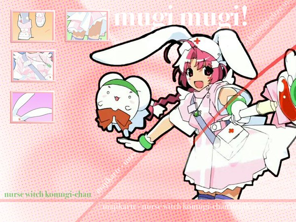 Anime picture 1024x768 with nurse witch komugi-chan tatsunoko nakahara komugi tagme