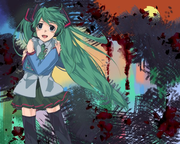 Anime picture 1255x1009 with vocaloid hatsune miku girl tagme