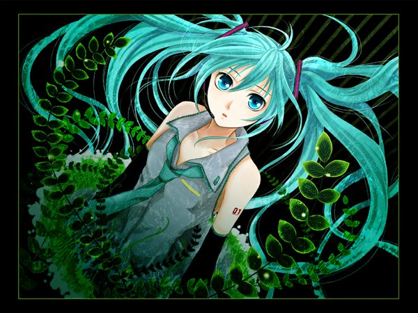Anime picture 1036x778 with vocaloid hatsune miku wool girl tagme