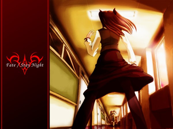 Anime picture 1280x960 with fate (series) fate/stay night studio deen type-moon toosaka rin