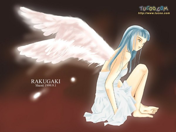 Anime picture 1024x768 with wings tagme rakugaki
