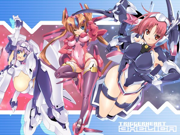Anime picture 1600x1200 with mecha musume girl trigger heart exelica exelica crueltear faintear