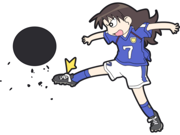 Anime picture 1600x1200 with azumanga daioh j.c. staff tanizaki yukari white background football girl