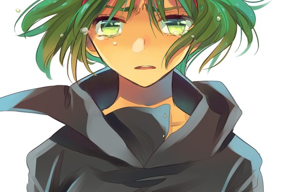 Anime picture 1757x1138 with vocaloid gumi highres close-up crying girl