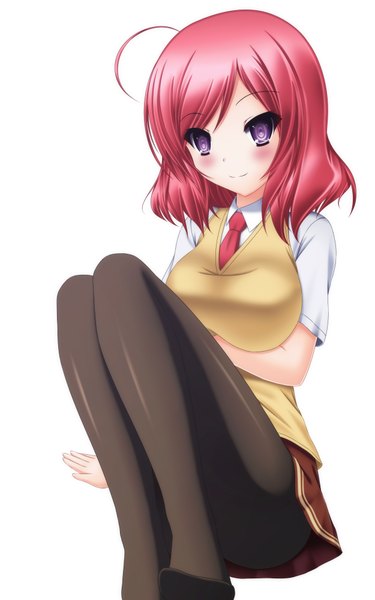 Anime picture 2500x4000 with love live! school idol project sunrise (studio) love live! nishikino maki toyokawa itsuki (p mayuhime) single tall image looking at viewer blush highres short hair breasts simple background smile large breasts white background purple eyes red hair legs girl