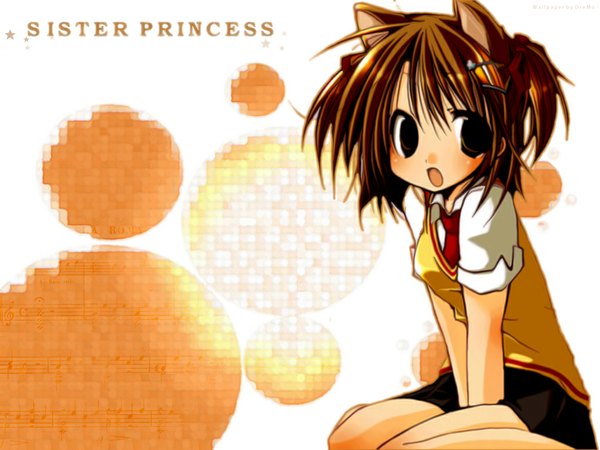 Anime picture 1024x768 with sister princess zexcs animal ears cat girl loli girl