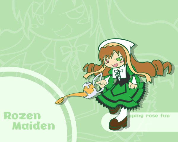 Anime picture 1280x1024 with rozen maiden suiseiseki goth-loli jade stern