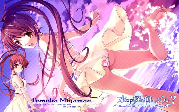 Anime picture 1920x1200 with suiheisen made nan mile? miyamae tomoka highres light erotic wide image multiview girl