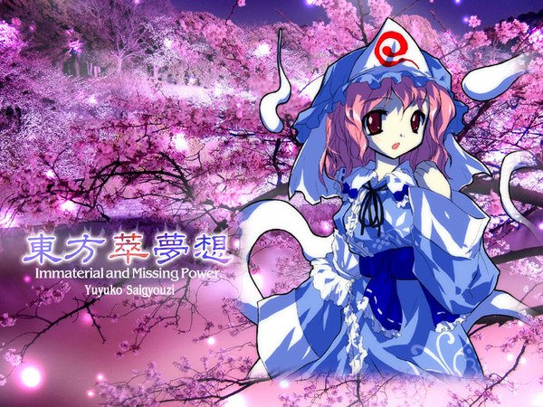 Anime picture 1024x768 with touhou saigyouji yuyuko girl tagme