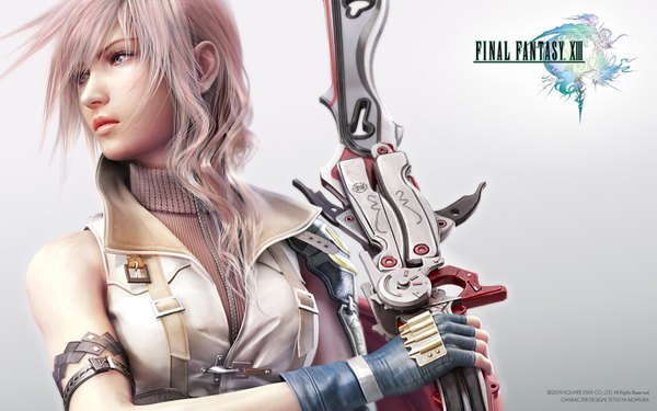 Anime picture 1440x900 with final fantasy final fantasy xiii square enix lightning farron wide image realistic