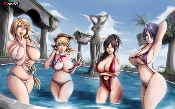 Anime picture 1344x840 with soulcalibur light erotic wide image tagme