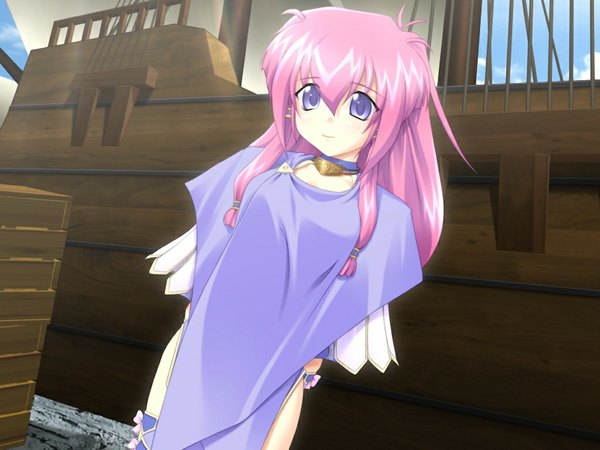 Anime picture 1024x768 with branmarker (game) long hair purple eyes pink hair game cg girl