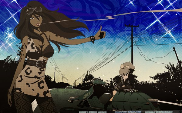 Anime picture 1920x1200 with michiko to hatchin hachi morenos michiko malandro highres wide image