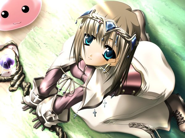 Anime picture 1435x1075 with ragnarok online acolyte (ragnarok online) poring tagme