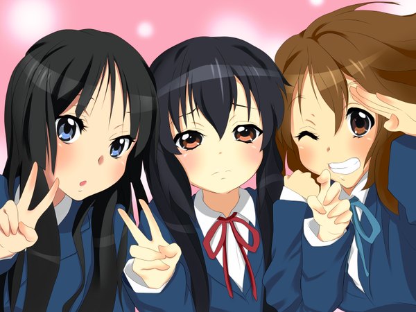 Anime picture 1600x1200 with k-on! kyoto animation akiyama mio hirasawa yui nakano azusa