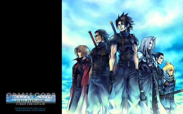 Anime picture 1920x1200 with final fantasy final fantasy vii crisis core final fantasy vii square enix cloud strife sephiroth zack fair highres wide image