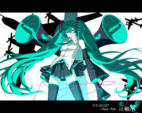 Anime picture 1200x960 with vocaloid koi wa sensou (vocaloid) hatsune miku eto girl