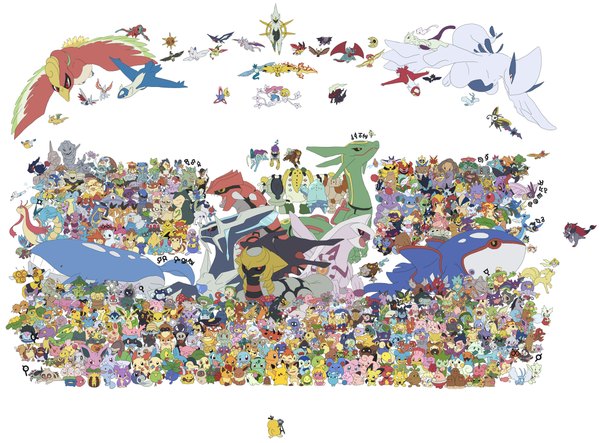 Anime picture 2300x1700 with pokemon pokemon rse nintendo tagme (character) pikachu eevee umbreon piplup rotom charizard espeon glaceon vaporeon bulbasaur leafeon flareon mudkip torchic cyndaquil charmander