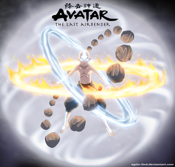 Anime picture 1000x959 with avatar: the last airbender nickelodeon aang aagito single inscription coloring magic glowing glowing eye (eyes) muscle bald blank eyes boy water fire stone (stones)