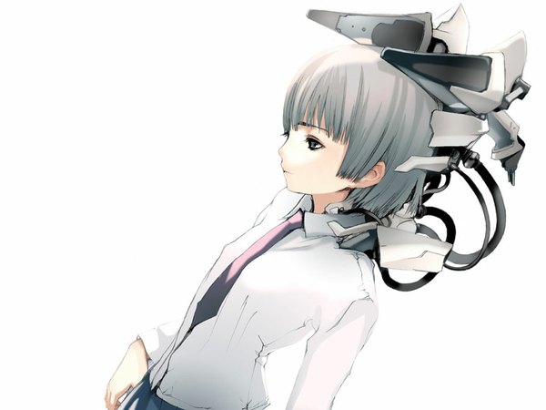 Anime picture 1024x768 with houden eizou white background tagme wakusei girl
