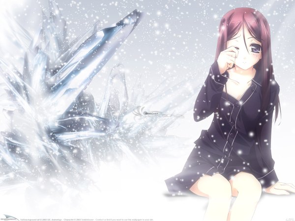 Anime picture 1600x1200 with murakami suigun snowing winter snow tagme