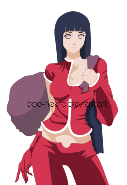 イラスト 3000x4364 と ナルト 株式会社ぴえろ naruto (series) 日向ヒナタ ソロ 長髪 長身像 highres 黒髪 simple background 白背景 inscription へそ出し white eyes no pupils 女の子