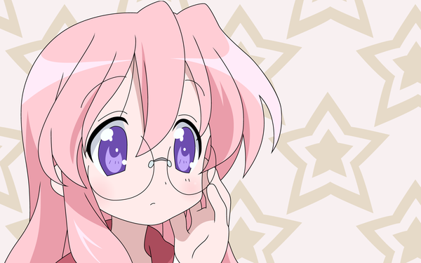 Anime picture 1920x1200 with lucky star kyoto animation takara miyuki highres girl glasses star (symbol)