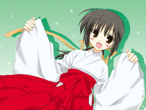 Anime picture 1024x768 with japanese clothes miko tagme