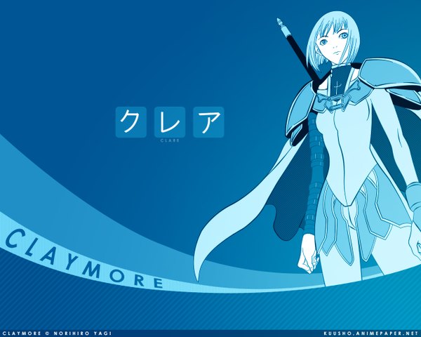 Anime picture 1280x1024 with claymore madhouse blue background multicolored tagme