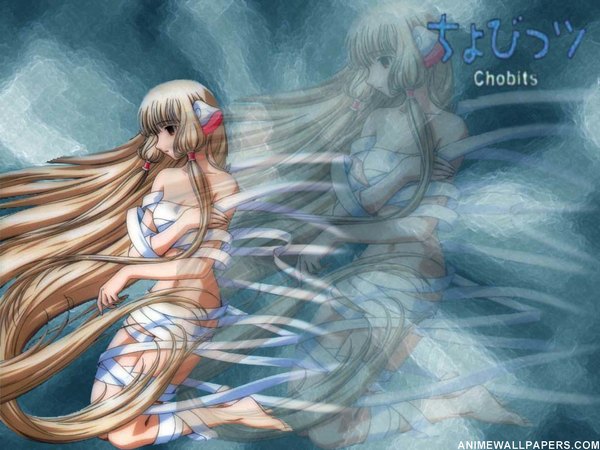 Anime picture 1024x768 with chobits i"s chii ribbon (ribbons) bandage (bandages)