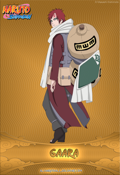 Anime picture 1000x1459 with naruto studio pierrot naruto (series) gaara alxnarutoall single tall image short hair standing green eyes red hair traditional clothes inscription looking up jinchuriki boy scarf cloak pitcher