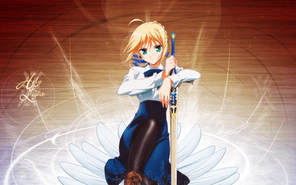 Anime picture 2560x1600 with fate (series) fate/stay night studio deen type-moon artoria pendragon (all) saber highres wide image