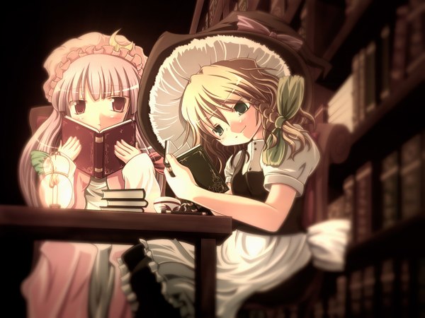 Anime picture 1280x960 with touhou kirisame marisa patchouli knowledge girl tagme