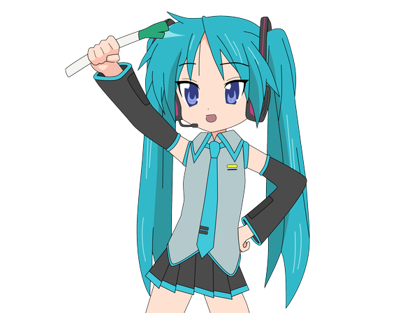 Anime picture 2667x2000 with lucky star vocaloid kyoto animation hatsune miku hiiragi kagami highres transparent background cosplay parody girl