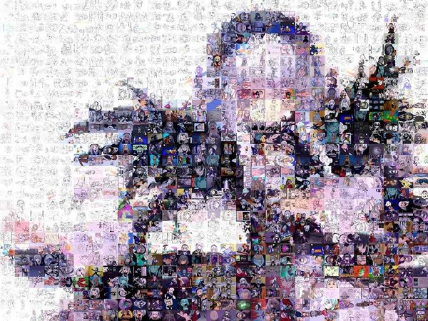 Anime picture 1024x768 with rozen maiden suigintou wallpaper cap mosaic