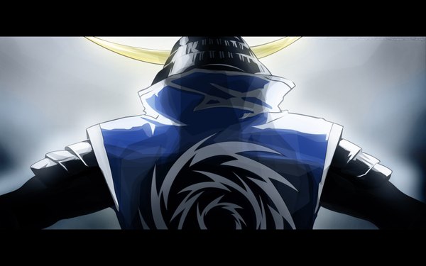Anime picture 1920x1200 with sengoku basara production i.g date masamune highres wide image from behind back warrior samurai boy armor helmet