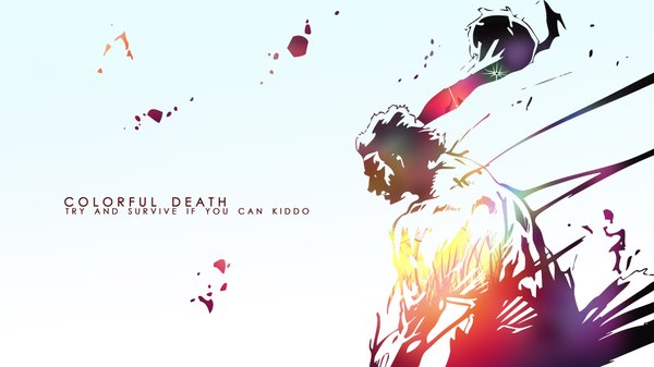 Anime picture 1920x1080 with afro samurai tagme (artist) highres wide image white background wallpaper boy