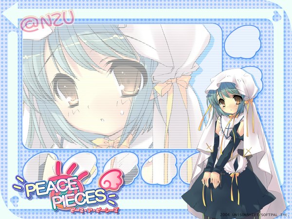 Anime picture 1600x1200 with peace@pieces anzu (peace@pieces) itou noiji single looking at viewer blush short hair standing brown eyes copyright name character names zoom layer girl