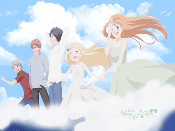 Anime picture 1600x1200 with honey and clover j.c. staff hanamoto hagumi yamada ayumi takemoto yuuta