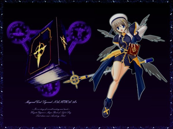 Anime picture 1280x960 with mahou shoujo lyrical nanoha yagami hayate girl tagme