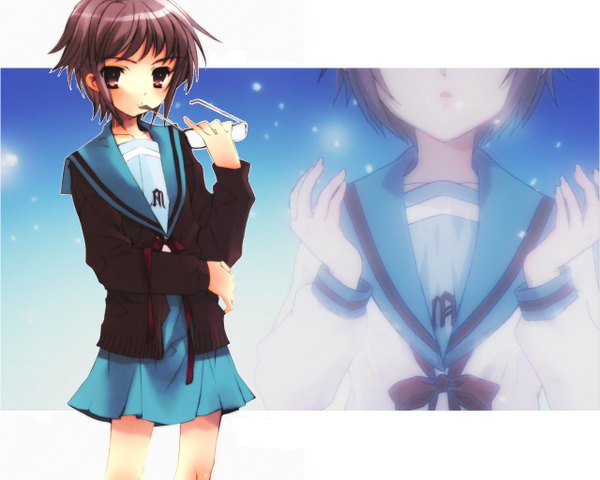 Anime picture 1280x1024 with suzumiya haruhi no yuutsu kyoto animation nagato yuki girl tagme
