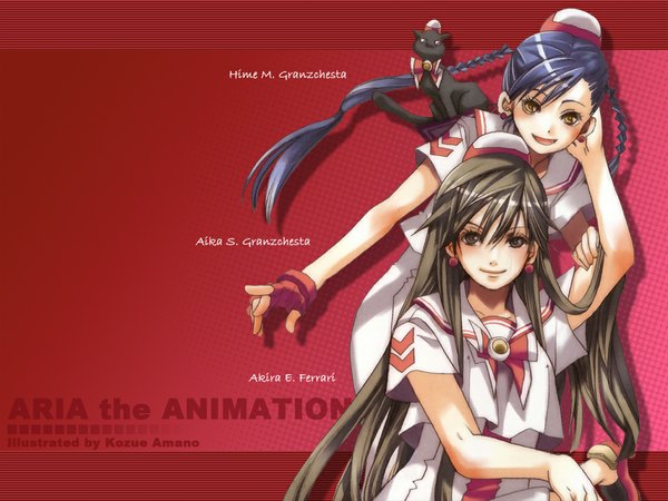 Anime picture 1024x768 with aria aika s granzchesta akira e ferrari hime granzchesta tagme