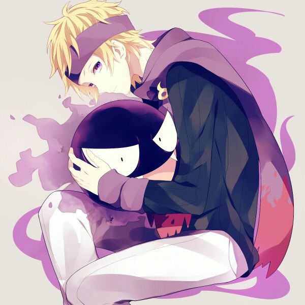 Anime picture 1200x1200 with pokemon pokemon heartgold and soulsilver nintendo gastly morty (pokemon) achiki single looking at viewer short hair open mouth simple background blonde hair sitting purple eyes grey background ghost gen 1 pokemon boy hairband scarf