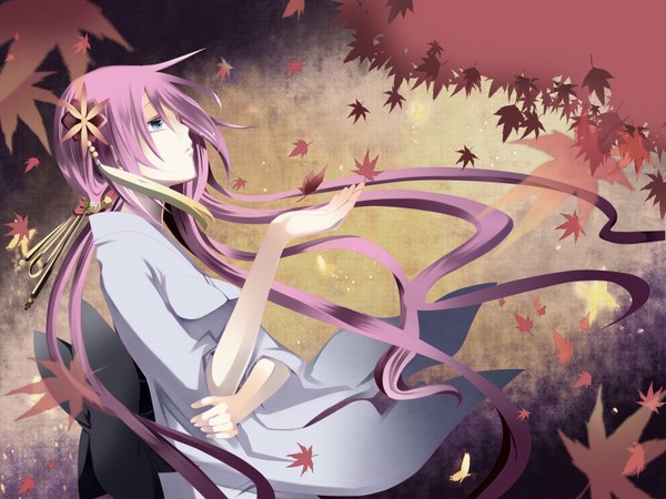 Anime picture 1600x1200 with vocaloid megurine luka japanese clothes girl kimono