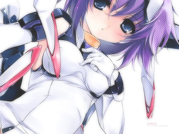 Anime picture 1600x1200 with white background mecha musume girl trigger heart exelica exelica