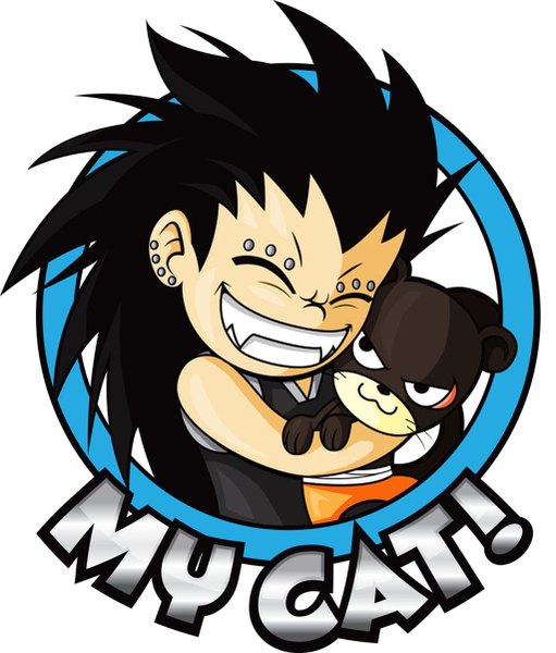 Anime picture 1024x1202 with fairy tail gajeel redfox panther lily zombiegirl01 long hair tall image black hair smile white background eyes closed black eyes inscription piercing scar chibi boy animal cat