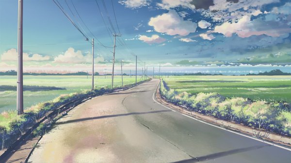 Anime picture 1920x1080 with 5 centimeters per second highres wide image sky landscape