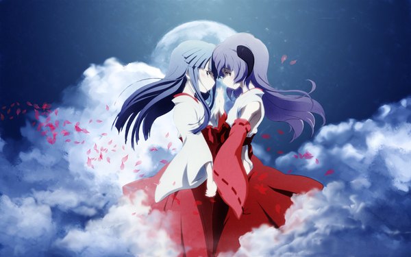 Anime picture 1920x1200 with higurashi no naku koro ni studio deen furude rika hanyuu highres wide image cloud (clouds)