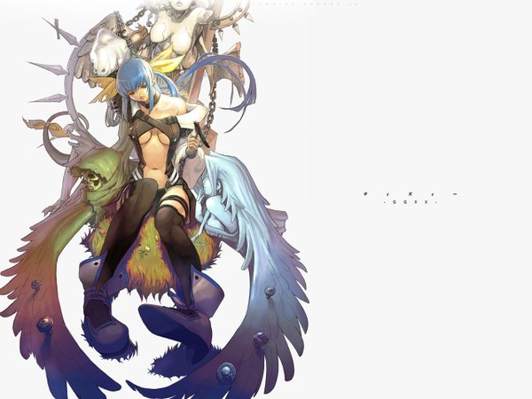 Anime picture 1280x960 with guilty gear dizzy (guilty gear) white background center opening tagme