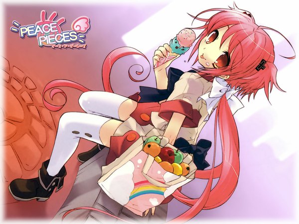 Anime picture 1024x768 with peace@pieces momose hikaru food sweets ice cream tagme